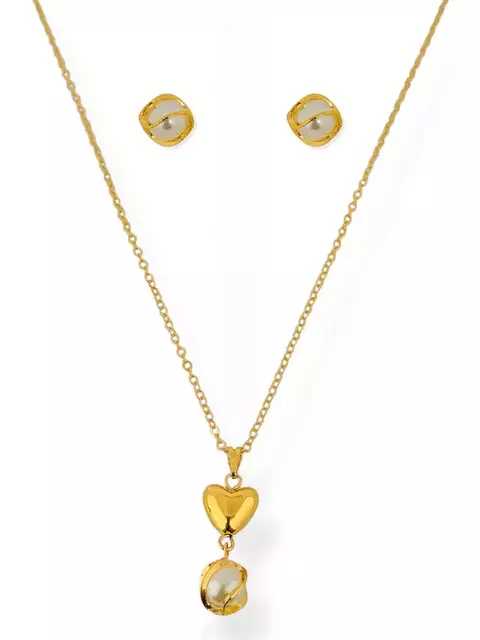 Conjunto Colar e Brinco Desing Pérola