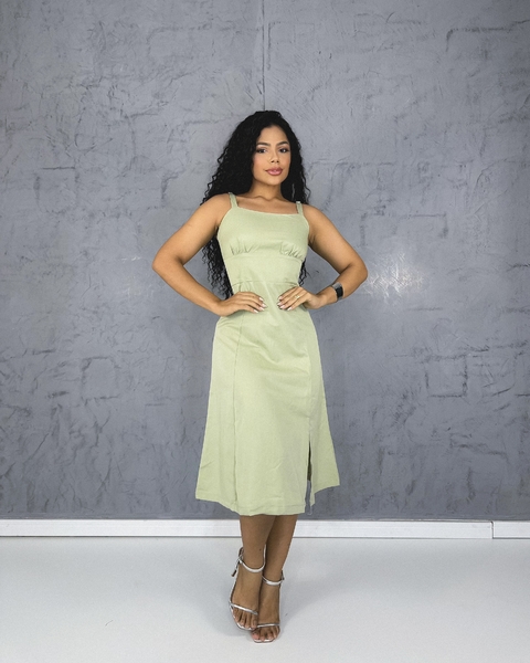 Vestido Mídi social Cor Verde - comprar online