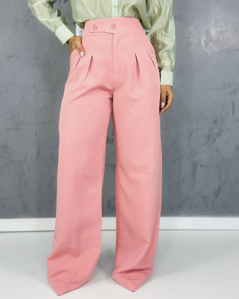 Calça pantalona Cor Rosa