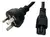 Cable Power Alimentación Ficha Trebol Para Notebook - BlueShop