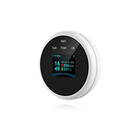 Alarma Detector Gas Incendio App Smart Wifi Blanco