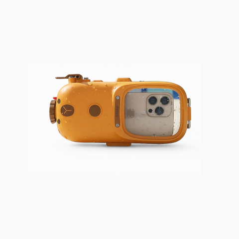 Funda Carcasa Buceo Celular 15m Profundidad Bluetooth Naranja - comprar online