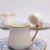 Jogo de Xícaras de Café com Pires - Porcelana com Detalhes Dourados