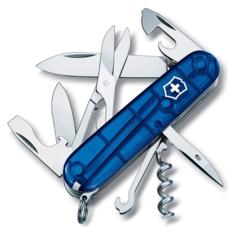 Canivete Victorinox Climber Translúcido 1.3703.T2 – 14 Funções, Design Clássico e Qualidade Suíça