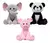 Kit 3 Pelúcias Urso Grande Safari Animais Bichinhos 25cm