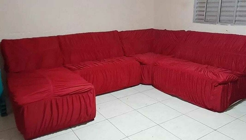 Capa de sofá de canto sem braços - Sob medida