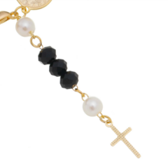 TERÇO DE PULSO DE SÃO BENTO - Cristal Preto - comprar online