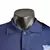 Camisa polo azul do Barcelona 23/24 da Nike para treino masculino, exibida em manequim.


