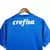 Camisa de goleiro azul do Palmeiras, modelo 24/25, da marca Puma, com o logo do time e a inscrição "crefisa" em destaque.