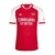 Camisa do Arsenal I 23/24 para torcedores, nas cores branca e vermelha, com detalhes em dourado.
