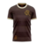 Camisa masculina do Flamengo na cor marrom com detalhes em dourado e logotipo do clube, representando a coleção Consciência Negra 2024/25.