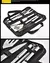 Kit de ferramentas portátil para churrasco com saco de armazenamento de pano, c na internet