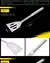 Kit de ferramentas portátil para churrasco com saco de armazenamento de pano, c