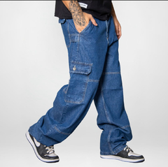 PANTALÓN BAGGY CARGO CON RECORTE