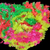 Collar Hawaiano Plastico Fluo con Flecos Multicolor (10un)