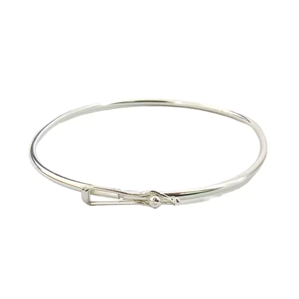 Pulseira Bracelete de Prata Liso Fio 2mm com Fecho