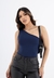 BLUSA OMBRO ÚNICO AZUL MARINHO