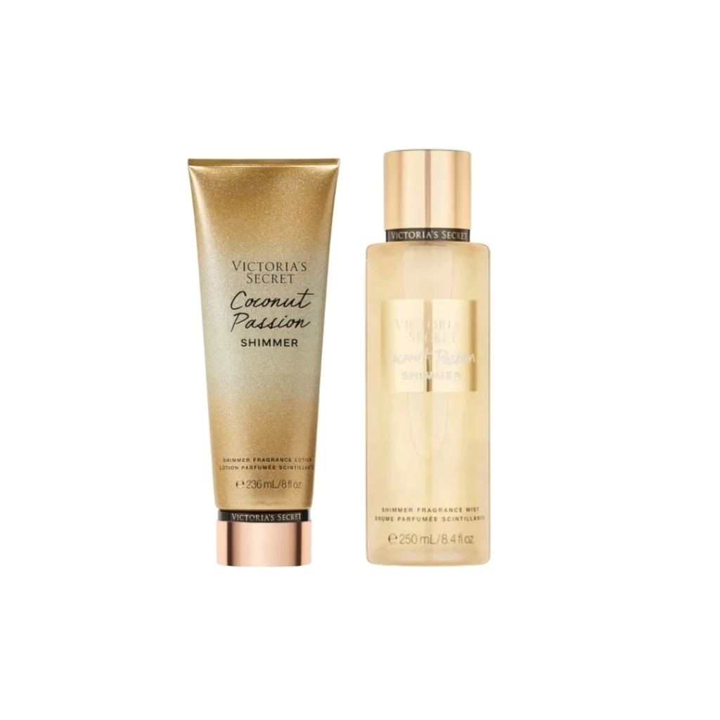 Kit Hidratante 236ml + Body Splash 250ml Coconut Shimmer Victoria´s Secret