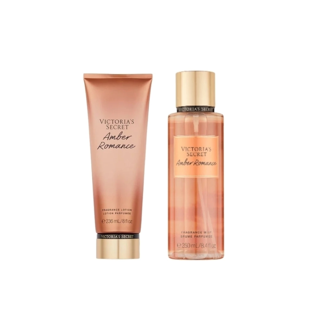 Kit Hidratante 236ml + Body Splash 250ml Amber Romance Victoria´s Secret