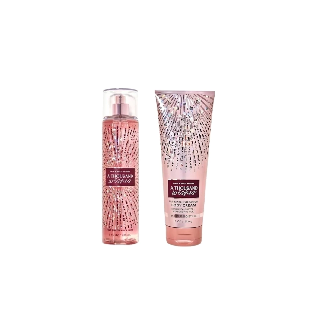 Kit Creme Hidratante 226g + Body Splash 236ml A Thousand Wishes Bath & Body Works