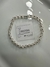 Pulsera Cristales y bolitas de Plata. Elastizada.
