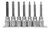 Bits Torx Longos Encaixe 1/2 Cr-v C/ 7 Peças Eda 0li Cor Cinza - Ferramentas 175 
