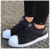 Tênis Adidas Slip-On Superstar Preto Feminino - Vibesportiva