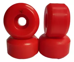 Rodas Hondar Estampa Lisa 53mm 100A Vermelha