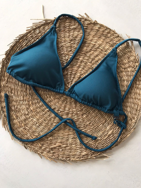 Corpiño Triángulo Corredizo Petróleo