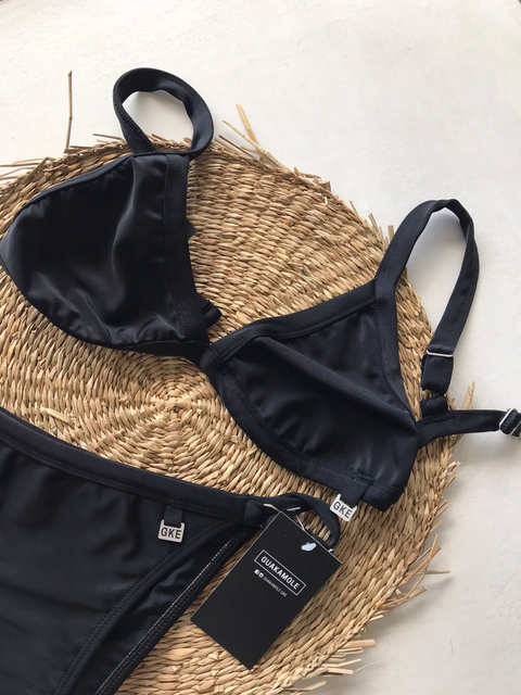 Corpiño Triángulo Fijo Negro