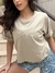 Remera Algodón Bordado Arena - comprar online