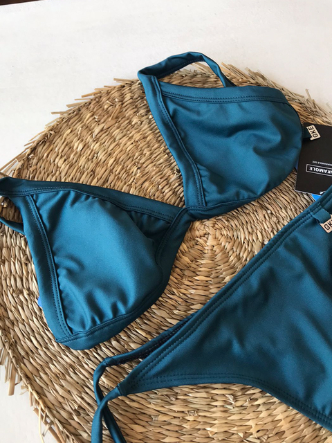 Corpiño Triángulo Fijo Petróleo