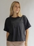 Remera Algodón Bordado Negro - Guakamole