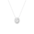 COLAR VENEZIANA OVAL 6 MM CRAVACAO PRINCESA EM VOLTA RÓDIO/CRISTAL/ZIRCONIA BRANCA