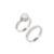 ANEL ZIRCONIA BRANCA TWIST DUPLO SOLITARIO MAIS APARADOR 8MM - comprar online