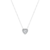 COLAR VENEZIANA CORACAO 3 MM CRAVEJADO EM VOLTA RÓDIO/CRISTAL/ZIRCONIA BRANCA