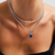 COLAR RIVIERA COM ZIRCÔNIAS REDONDAS RÓDIO - comprar online