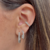 ARGOLA 20 MM CRAVEJADA DOS DOIS LADOS RÓDIO/SEM PEDRA/ZIRCONIA BRANCA - Durza