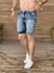 Bermuda jeans marmorizado e detonado - comprar online