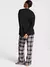 Pijama Manga Larga Negro y Cuadrille Victoria's Secret Largo Talle S - comprar online