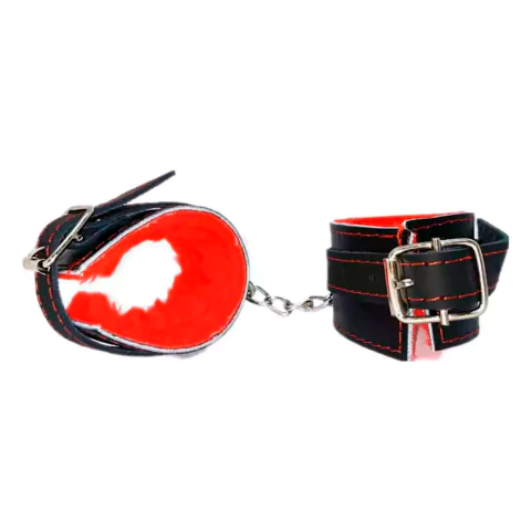 Esposas De Cuero Chica Con Peluche Y Cadena - comprar online