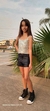 Short brilloso cargo