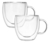 Set 2 vasos doble vidrio con asa Hudson - comprar online