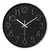 Reloj de Pared redondo 27cm con vidrio maquina continúa y garantia. Blanco y Negro.