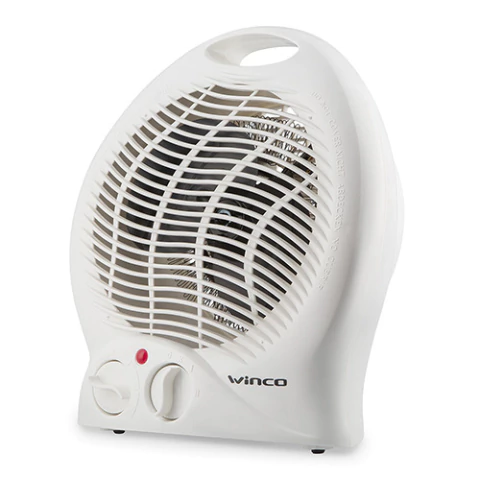 Caloventor WINCO con Termostato regulable. 2 niveles potencia,Led indicador. Seguridad auto apagado. Protección por sobrecalentamiento.Ind.Argentina.