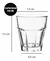 Vaso de vidrio facetado Durax para soda, café, jugo etc. Capacidad de 140 cc.