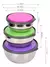 Set de 3 bowls de acero inoxidable con tapas - tienda online