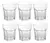 Vaso Vidrio Durax corto ó wisky facetado - Capacidad: 350 ml - Diámetro: 8,7 cm - Altura: 10 cm. Pack x 6 unidades. en internet