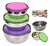 Set de 3 bowls de acero inoxidable con tapas en internet