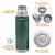 Termo Hudson de Acero Inoxidable doble pared con Tapón de Acero a rosca 500cc VERDE - tienda online